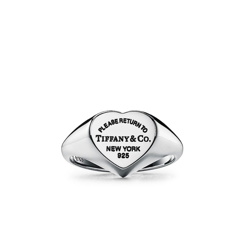 Return to Tiffany Heart Signet Ring in Sterling Silver